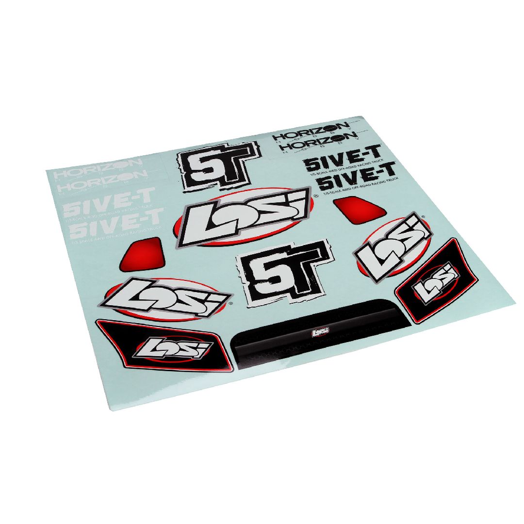 Losi Grill, Lights & Logo Sticker Sheet: 5IVE-T – image 2