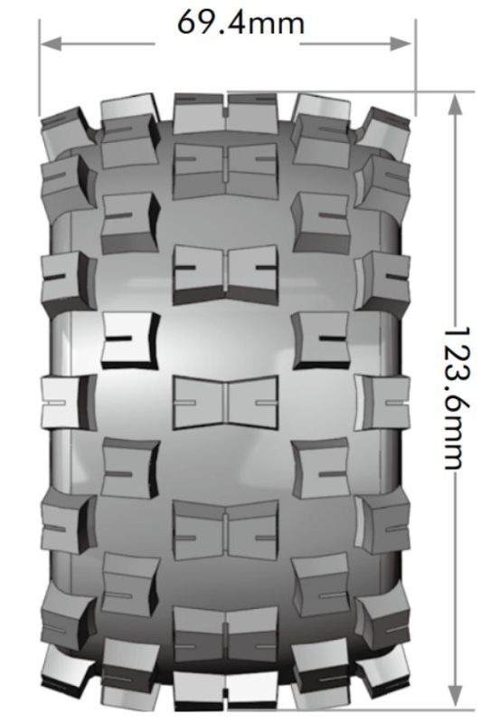 Louise R/C MT-Mcross 2.8" Removable Hex Black Whls 4.9" OD(2) – image 3