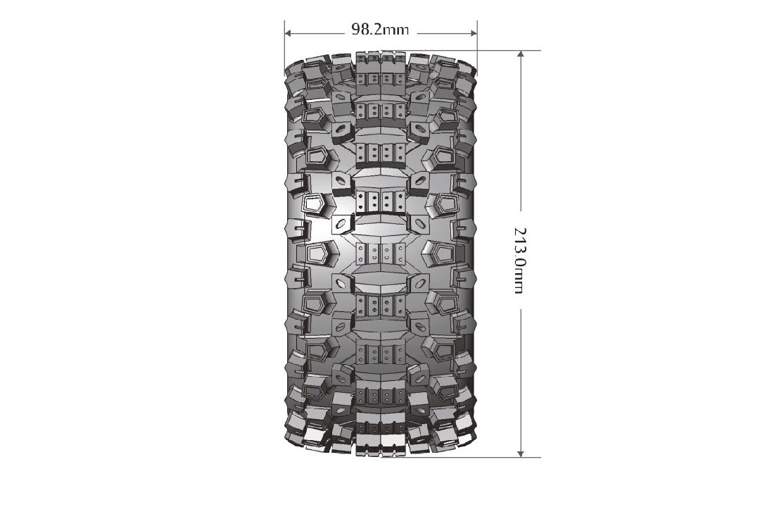 Louise R/C X-Uphill 4.3" Black Wheels (For X-Maxx)(2) – image 2
