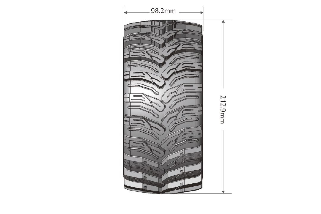 Louise R/C X-Cyclone 4.3" Black Wheels (Arrma Kraton 8S)(2) – image 2