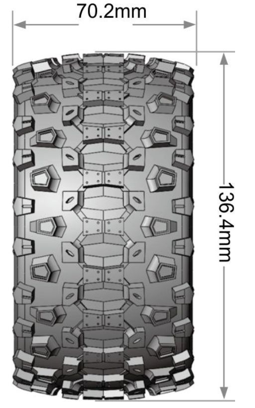 Louise R/C MT-Uphill 2.8" Removable Hex Black Whls 5.4" OD(2) – image 4