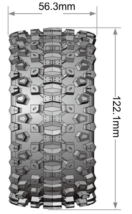 Louise R/C ST-Uphill 2.8" Removable Hex Black Whls 4.8" OD(2) – image 3