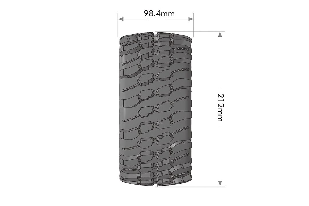 Louise R/C X-Champ 4.3"on Black Wheels (For X-Maxx)(2) – image 2