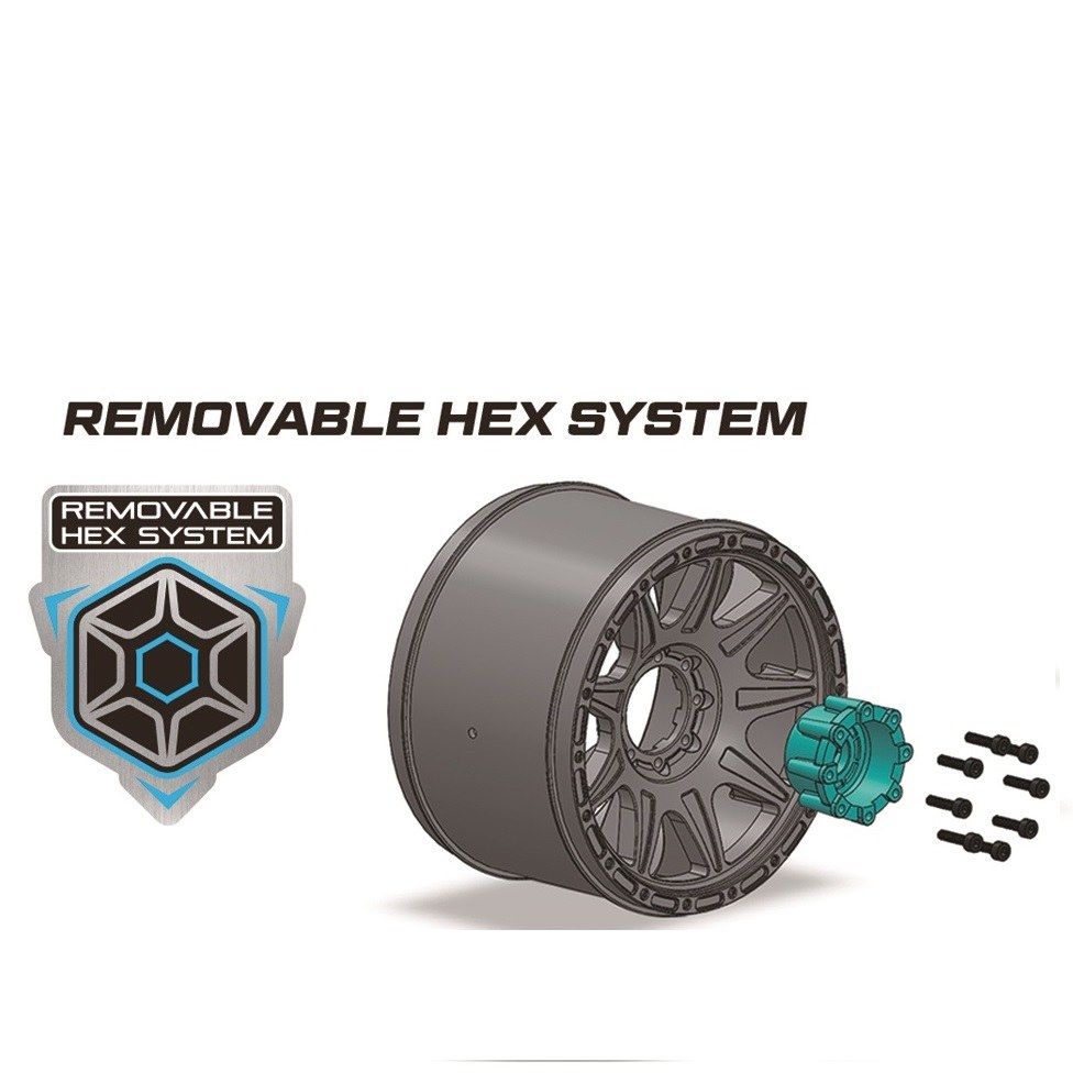 Louise R/C MT-Rocket Speed 4.3" on Rem Hex Black Wheels (2) – image 5