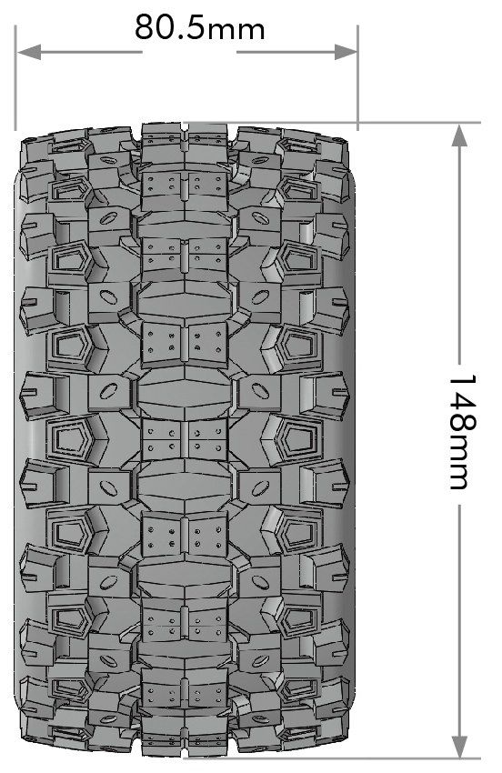 Louise R/C MT-Uphill Speed 4.3" on Rem Hex Black Wheels (2) – image 3