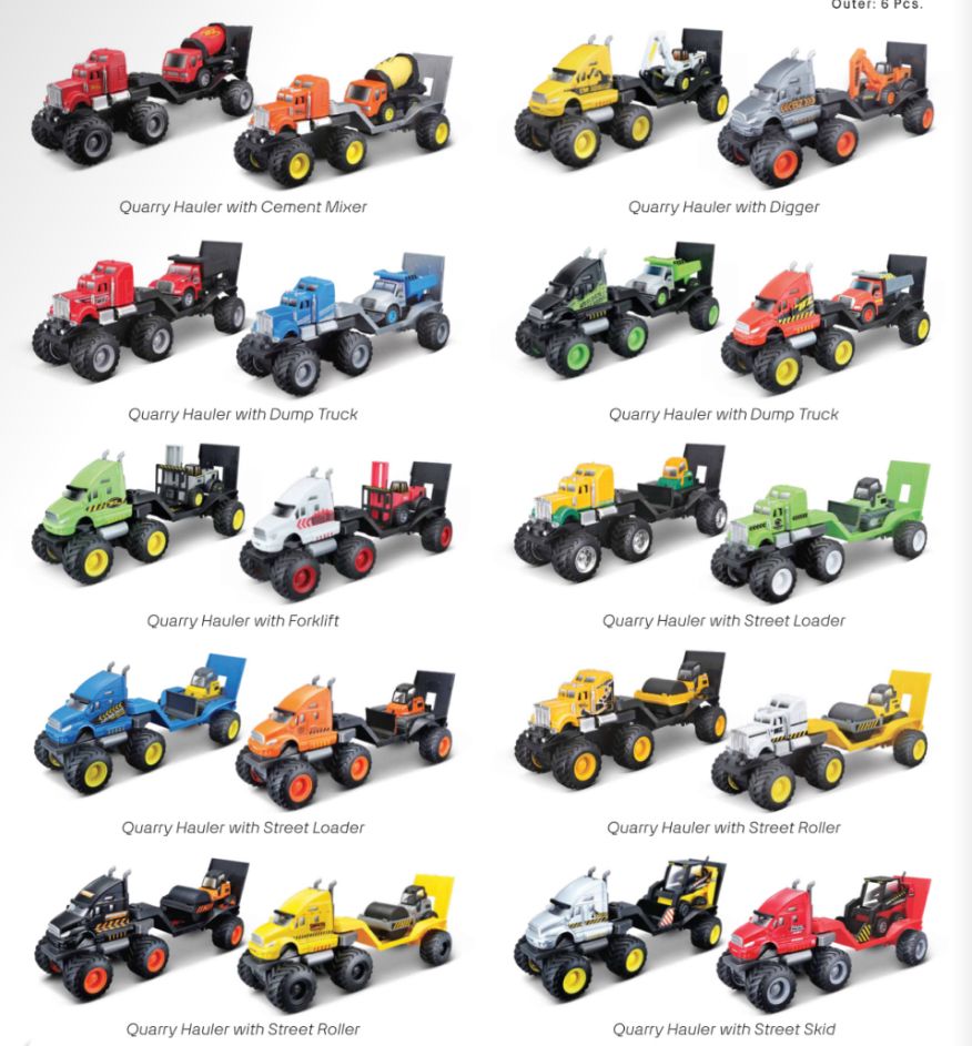 Maisto Builder Zone Quarry Haulers (6 Pack) – image 2