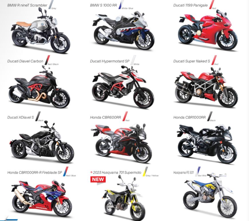Maisto 1/12 Motorcycles Asmt. (6 Pack) – image 4