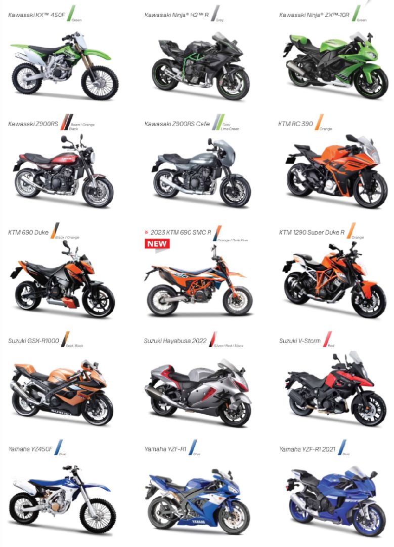 Maisto 1/12 Motorcycles Asmt. (6 Pack) – image 5