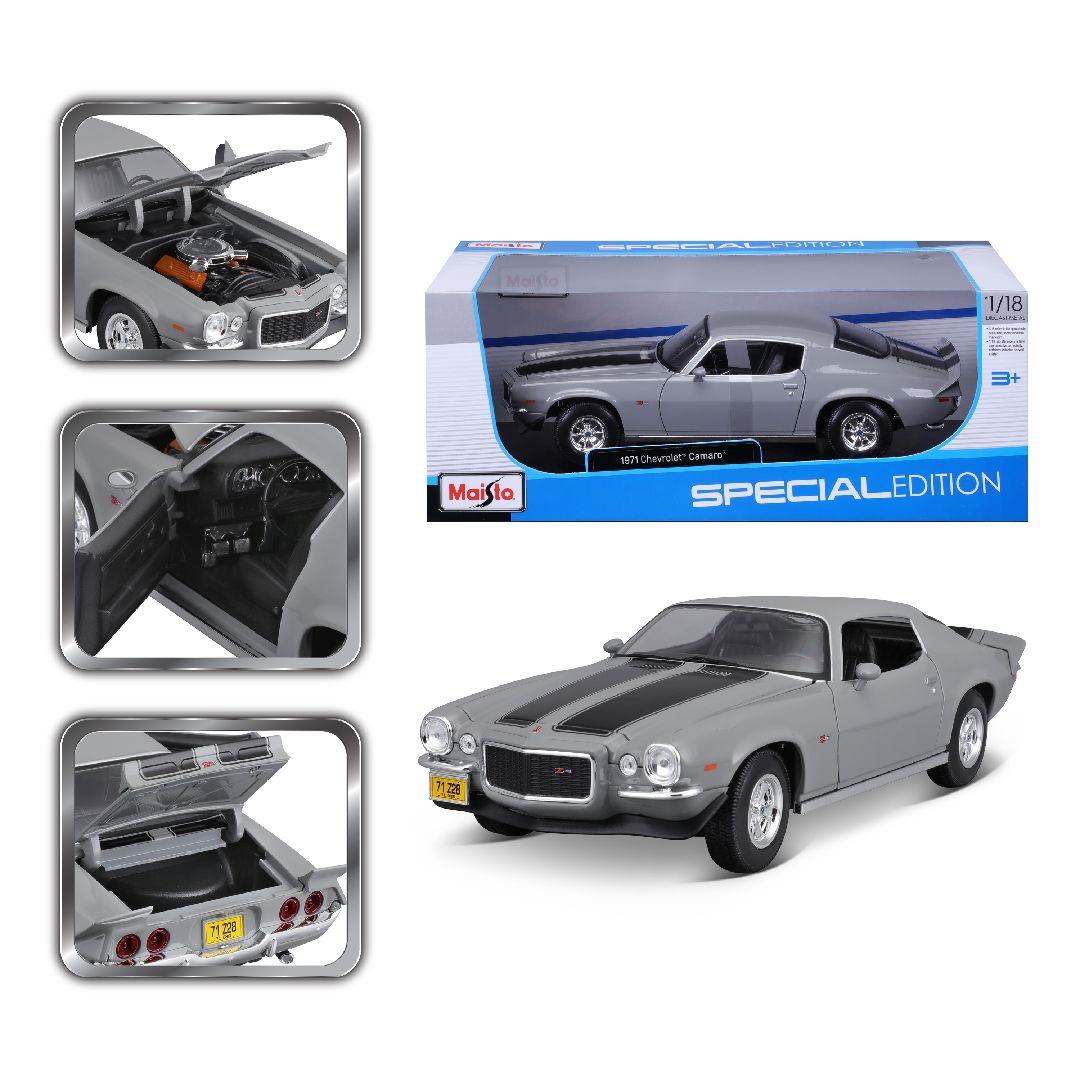 Maisto 1/18 SE 1971 Chevrolet Camaro - Gray – image 11