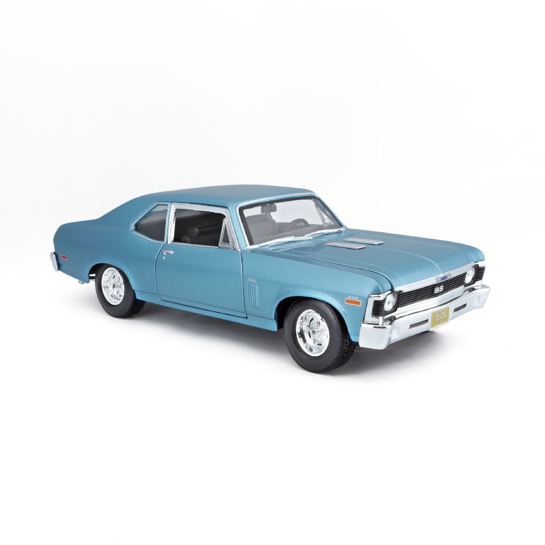 Maisto 1/18 SE 1970 Chevrolet Nova SS Coupe - Metallic Blue – image 3