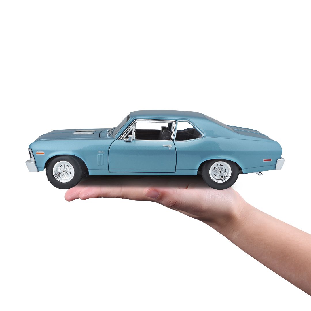 Maisto 1/18 SE 1970 Chevrolet Nova SS Coupe - Metallic Blue – image 8