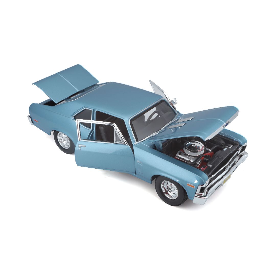 Maisto 1/18 SE 1970 Chevrolet Nova SS Coupe - Metallic Blue – image 18