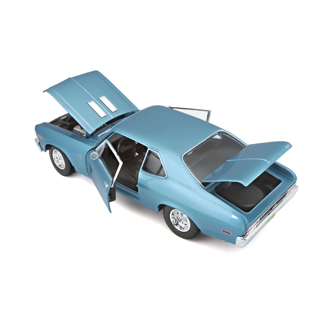 Maisto 1/18 SE 1970 Chevrolet Nova SS Coupe - Metallic Blue – image 19