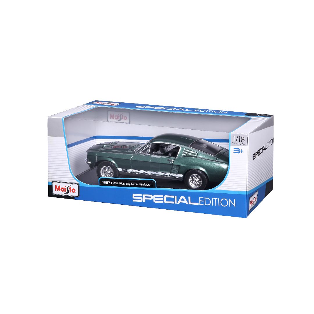 Maisto 1/18 SE 1967 Ford Mustang GTA Fastback - Metallic Green – image 12