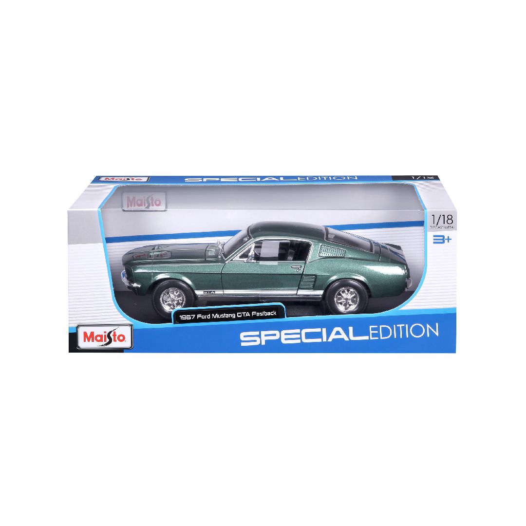 Maisto 1/18 SE 1967 Ford Mustang GTA Fastback - Metallic Green – image 13