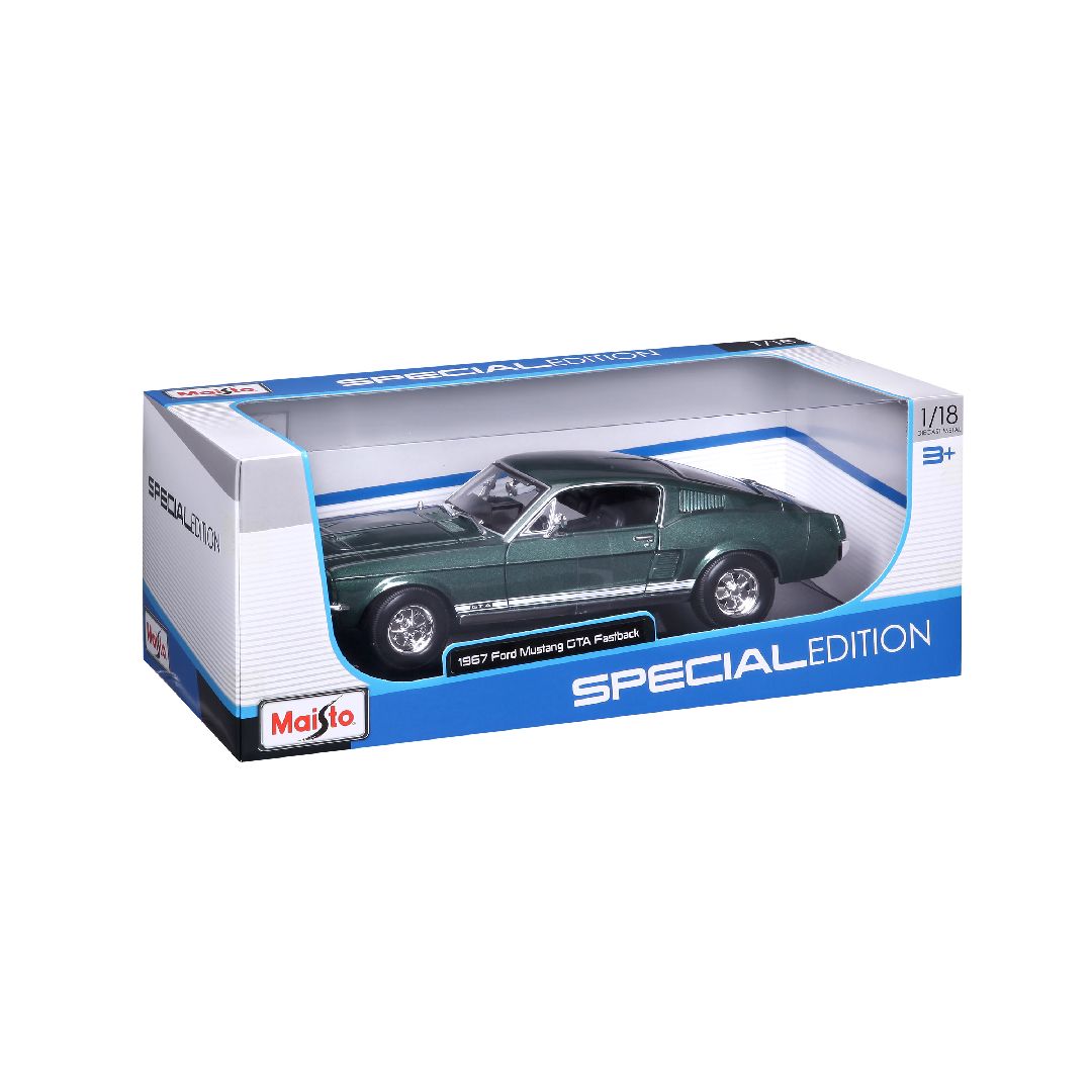 Maisto 1/18 SE 1967 Ford Mustang GTA Fastback - Metallic Green – image 14