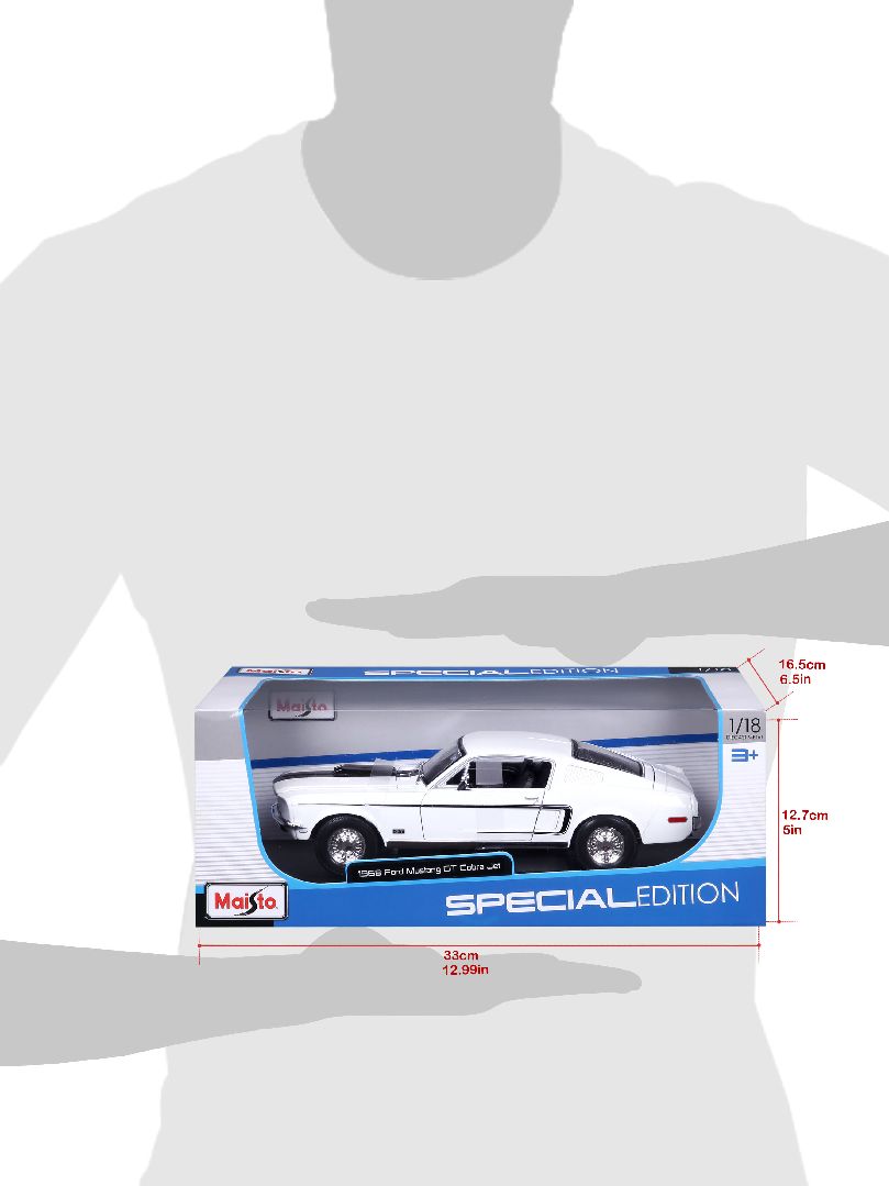 Maisto 1/18 SE 1968 Ford Mustang GT Cobra Jet  - White – image 19