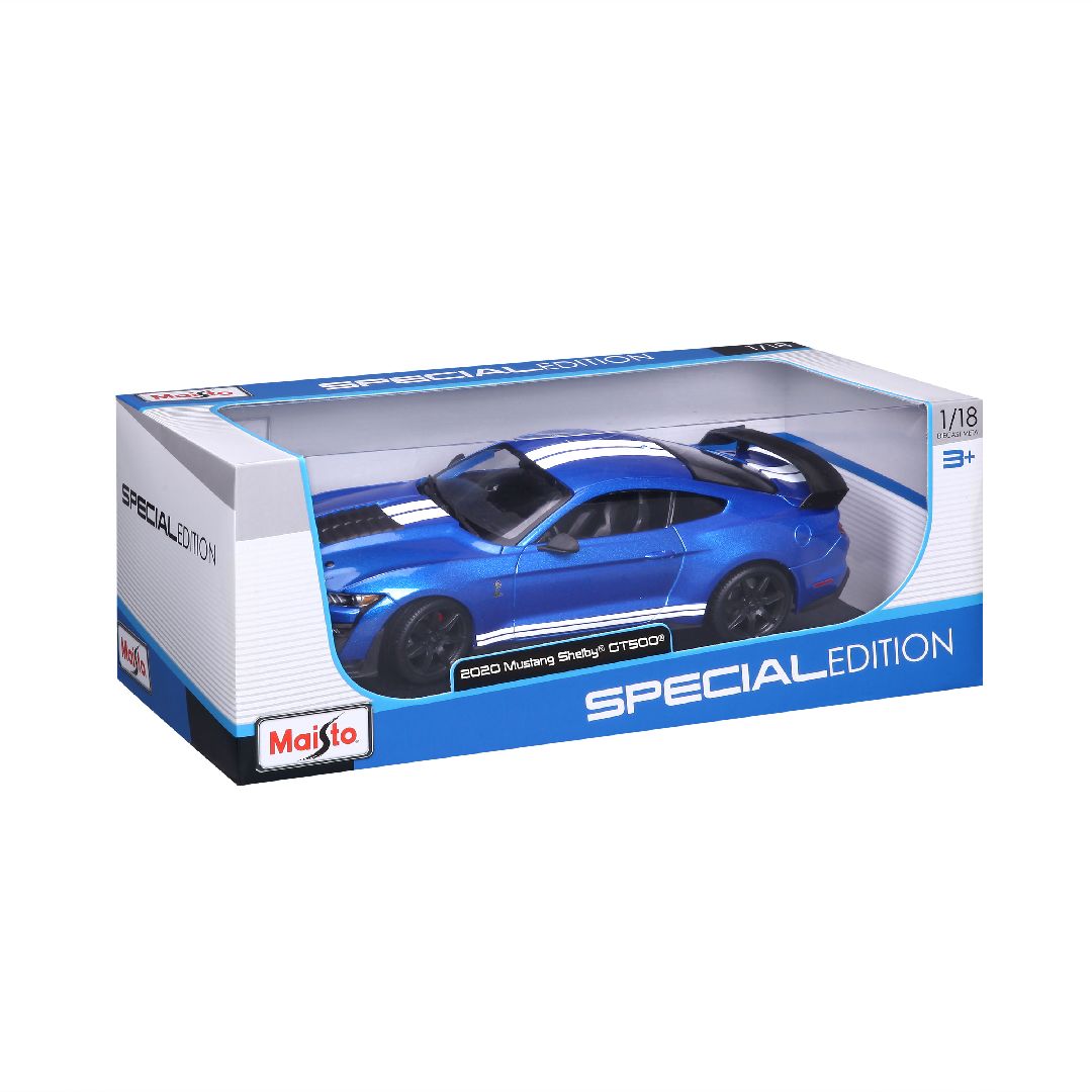 Maisto 1/18 SE 2020 Mustang Shelby GT500 (CFTP) (Blue) – image 6