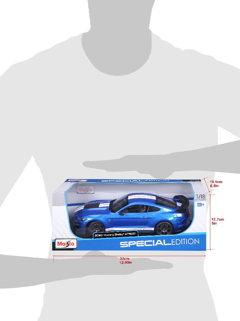 Maisto 1/18 SE 2020 Mustang Shelby GT500 (CFTP) (Blue) – image 12
