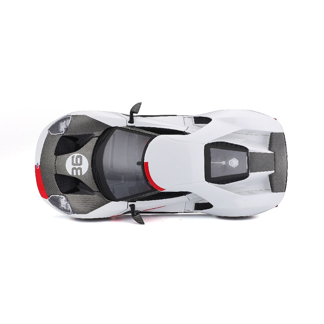 Maisto 1/18 SE 2021 GT Heritage Series - White/Black/Red#98 – image 3