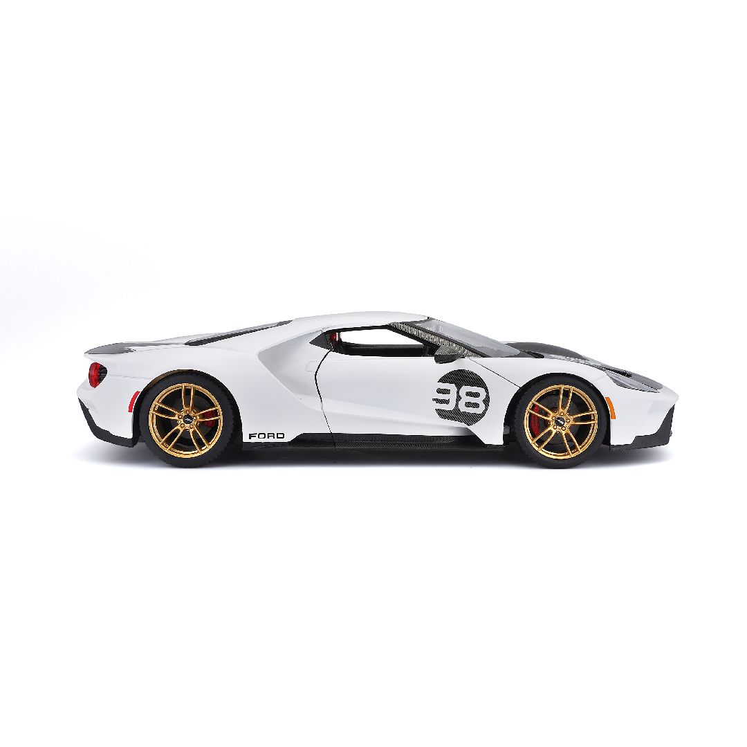 Maisto 1/18 SE 2021 GT Heritage Series - White/Black/Red#98 – image 4