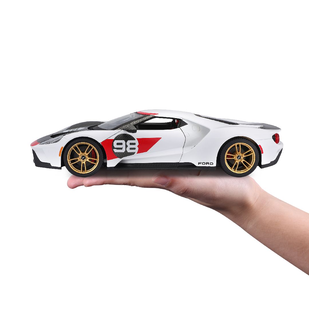Maisto 1/18 SE 2021 GT Heritage Series - White/Black/Red#98 – image 7