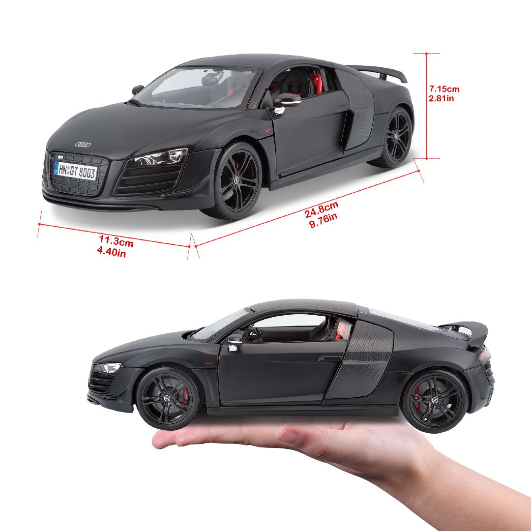 Maisto 1/18 SE 2011 Audi R8 GT - Stealth Black – image 9