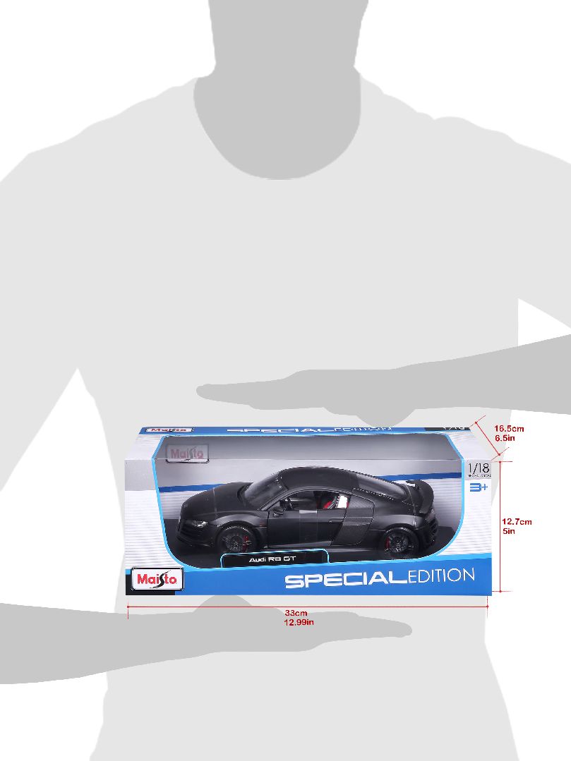 Maisto 1/18 SE 2011 Audi R8 GT - Stealth Black – image 10
