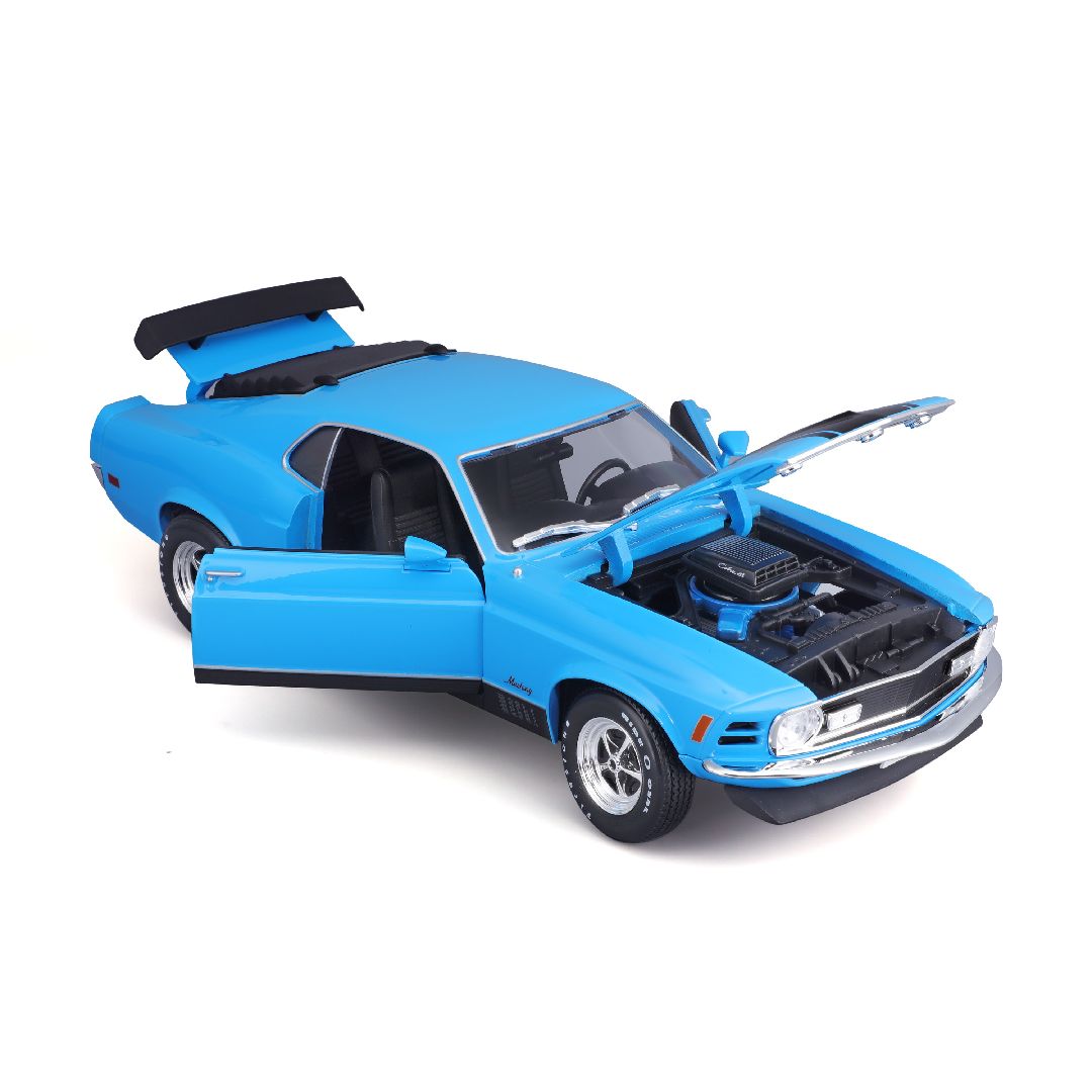 Maisto 1/18 SE 1970 Ford Mustang Mach 1 - Blue – image 4
