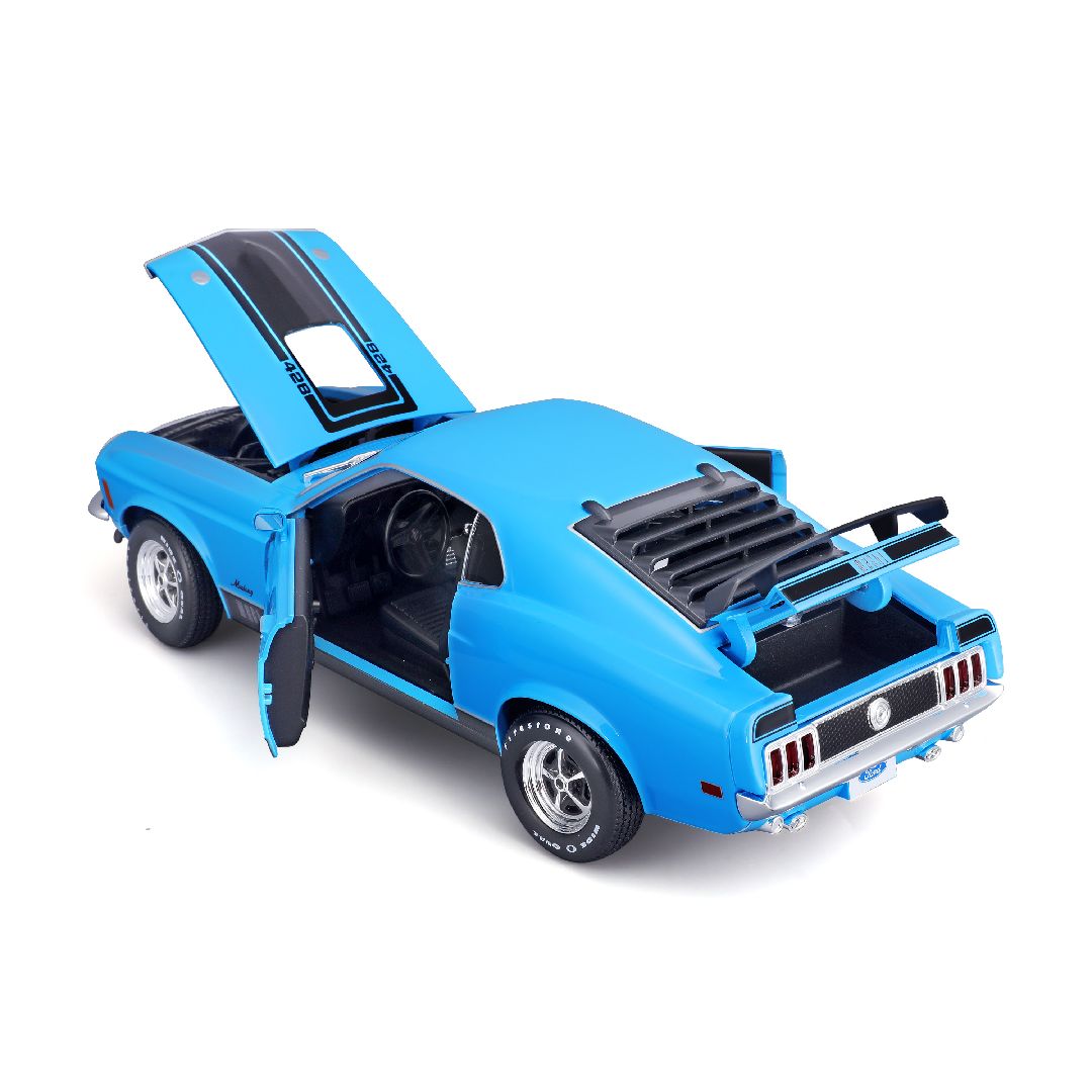 Maisto 1/18 SE 1970 Ford Mustang Mach 1 - Blue – image 5