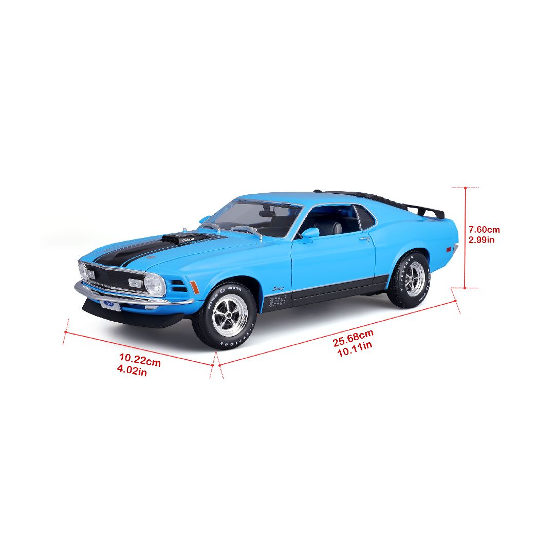Maisto 1/18 SE 1970 Ford Mustang Mach 1 - Blue – image 6