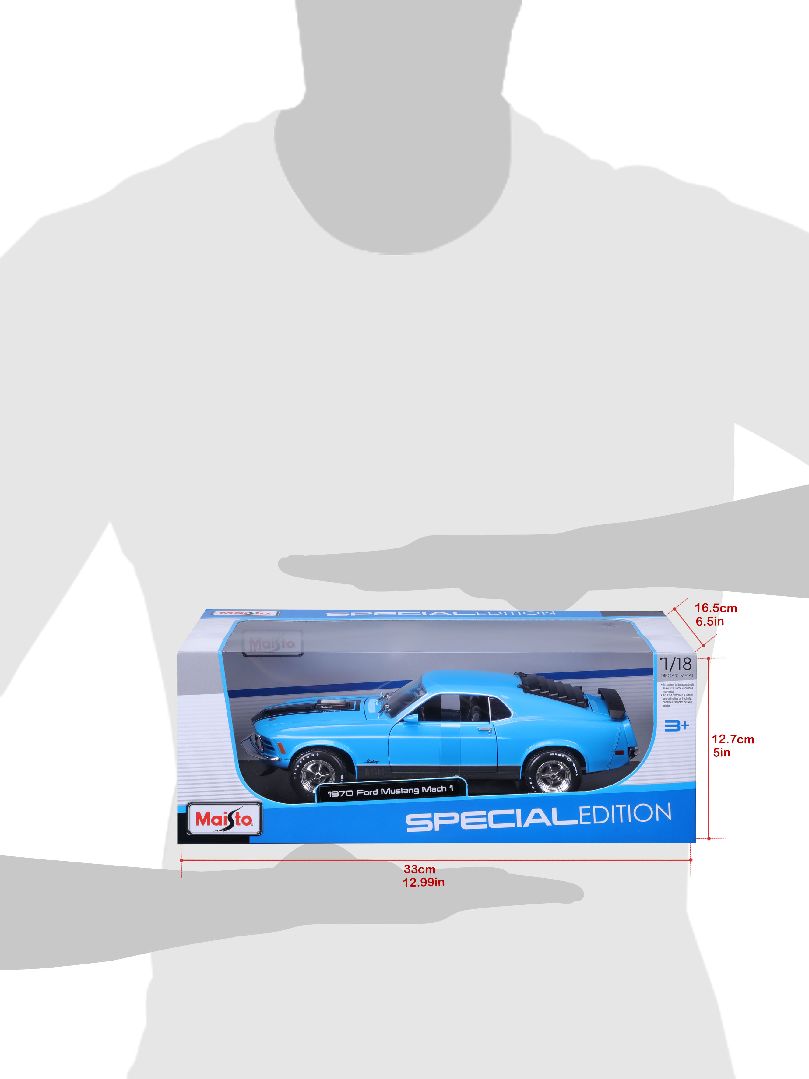 Maisto 1/18 SE 1970 Ford Mustang Mach 1 - Blue – image 9