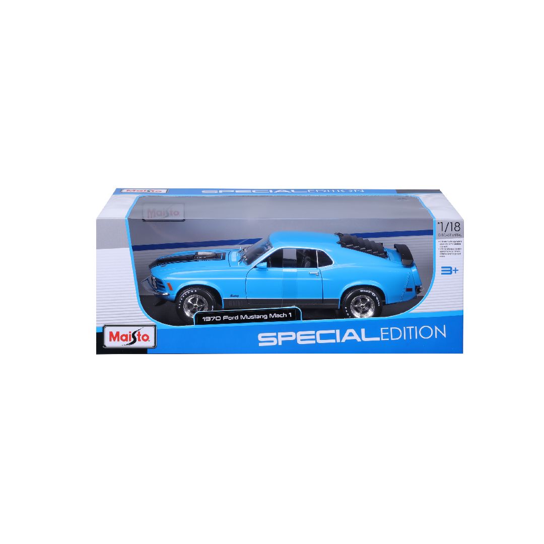 Maisto 1/18 SE 1970 Ford Mustang Mach 1 - Blue – image 11