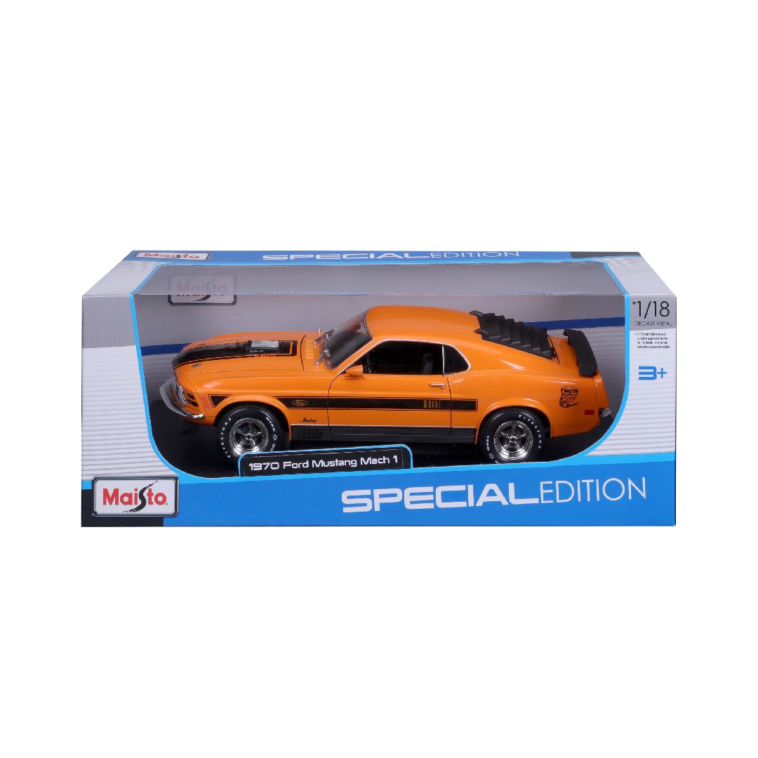 Maisto 1/18 SE 1970 Ford Mustang Mach 1 (Orange) – image 3