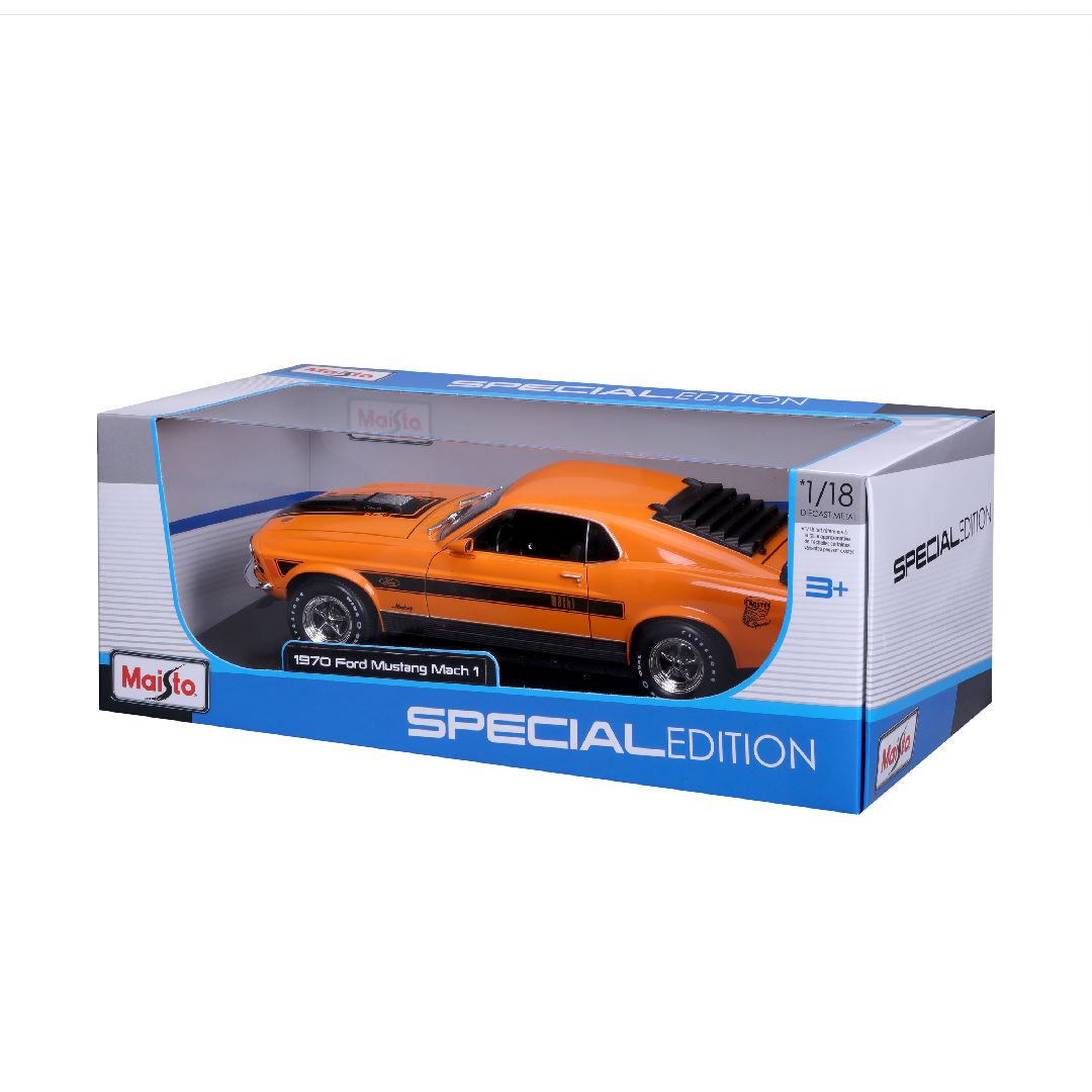 Maisto 1/18 SE 1970 Ford Mustang Mach 1 (Orange) – image 4