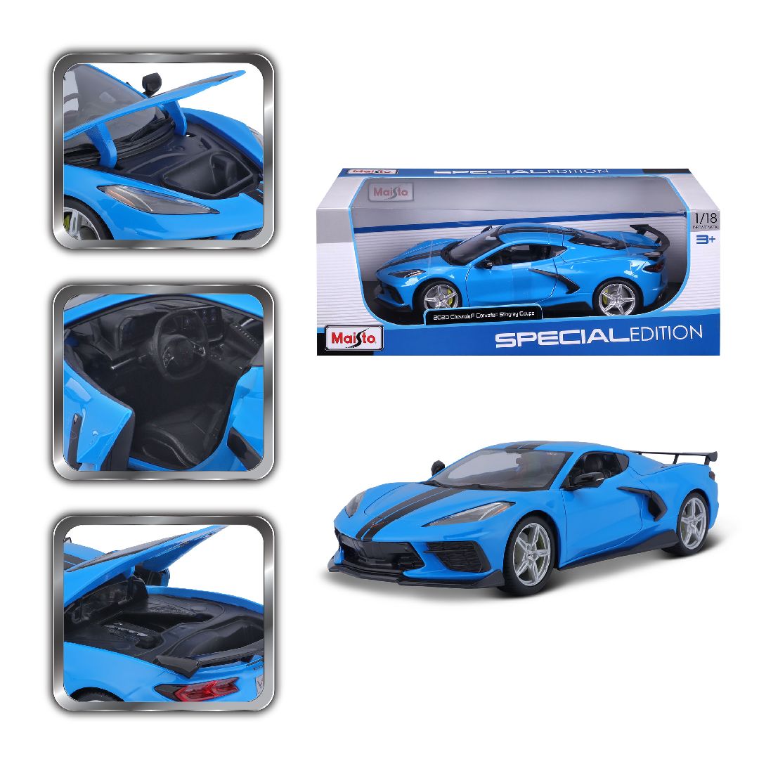 Maisto 1/18 SE 2020 Chev Corvette Stingray Z51 (Blue) – image 3