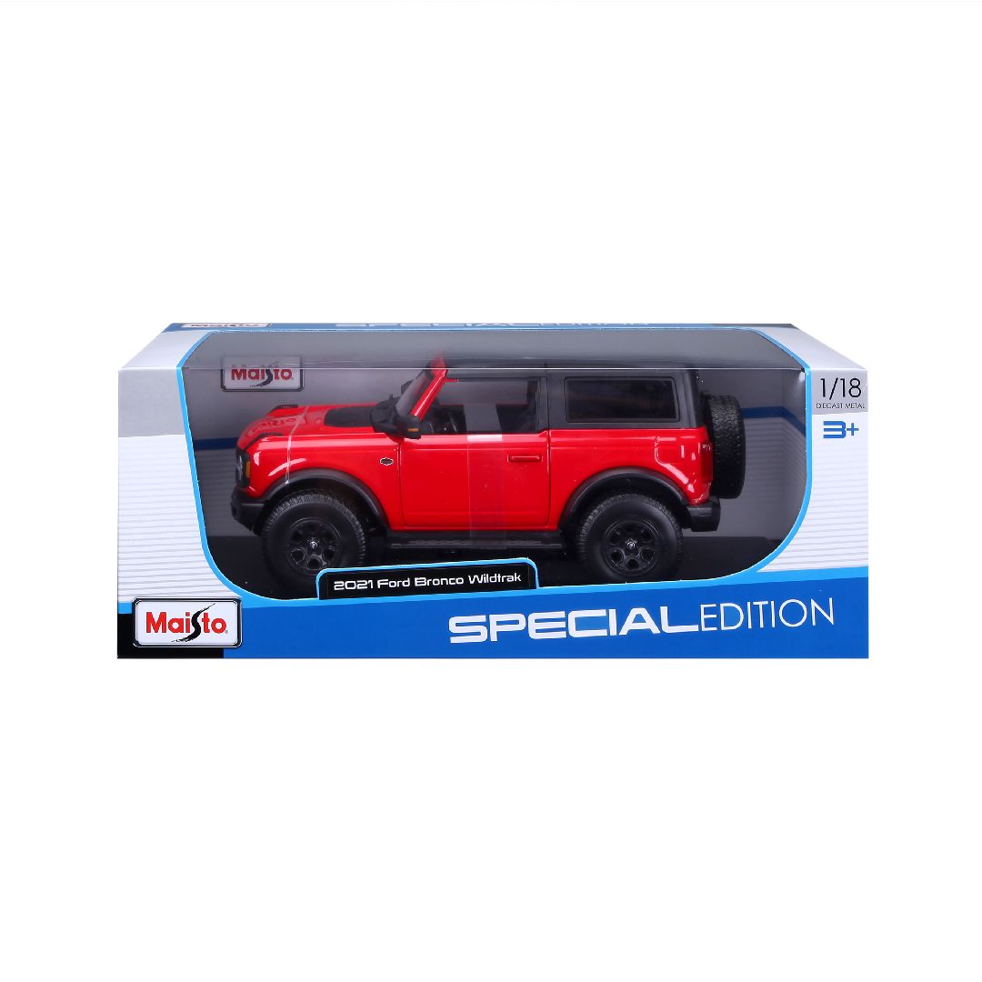 Maisto 1/18 SE 2021 Ford Bronco Wildtrak 2dr (Red) – image 4