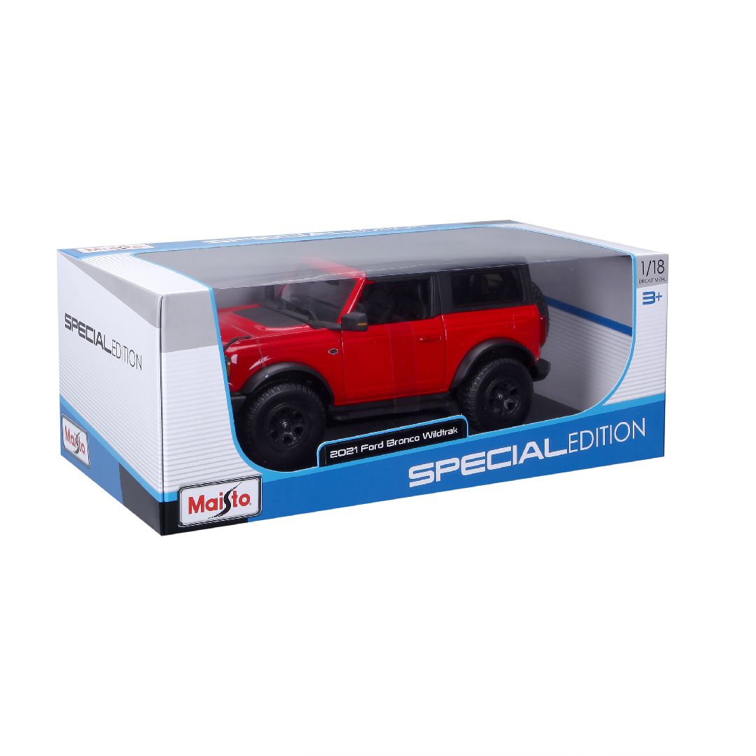 Maisto 1/18 SE 2021 Ford Bronco Wildtrak 2dr (Red) – image 6