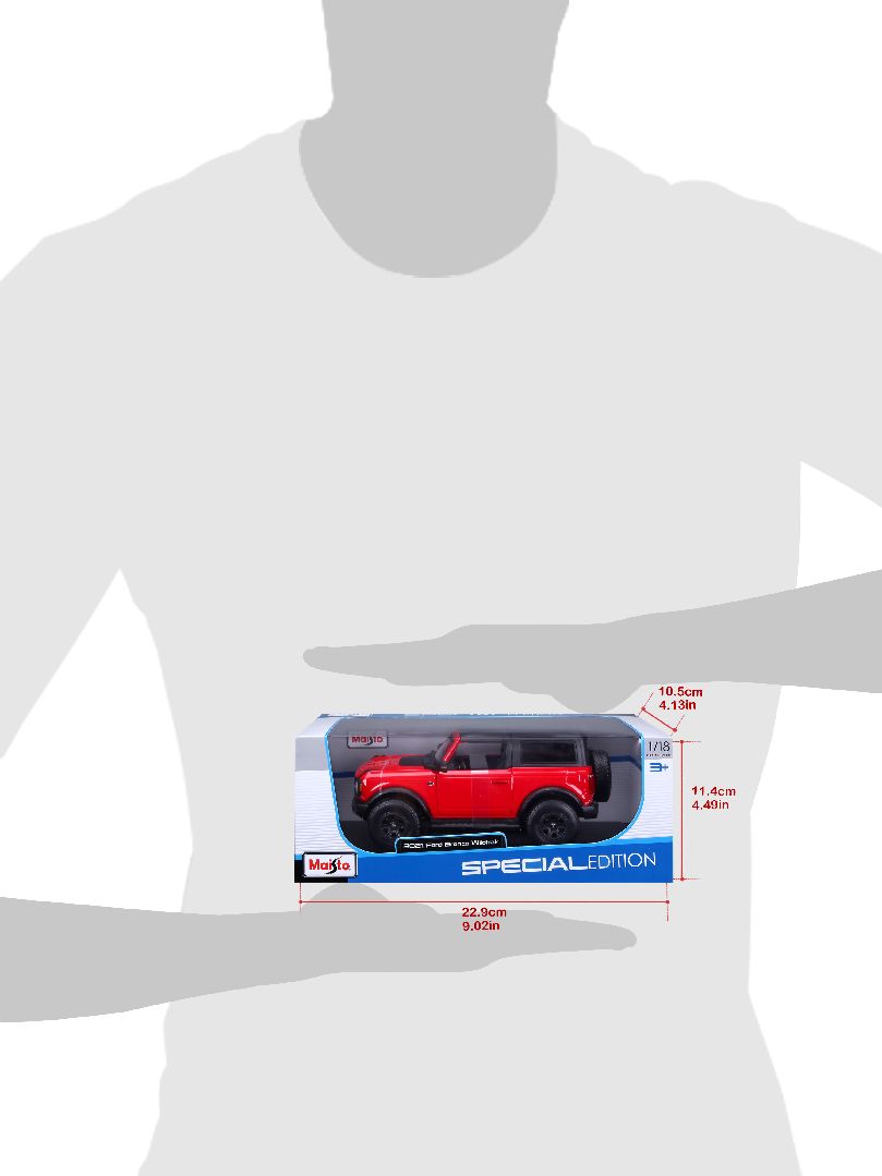 Maisto 1/18 SE 2021 Ford Bronco Wildtrak 2dr (Red) – image 16