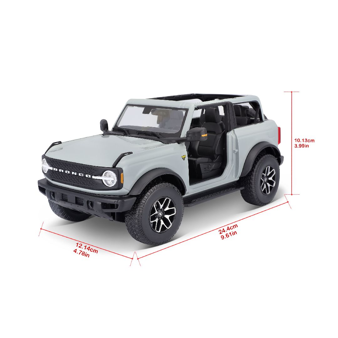Maisto 1/18 SE 2021 Bronco Badlands (w/o doors) - Cactus Gray – image 7