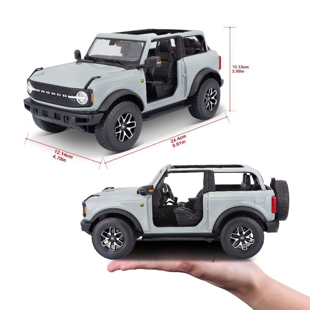 Maisto 1/18 SE 2021 Bronco Badlands (w/o doors) - Cactus Gray – image 9
