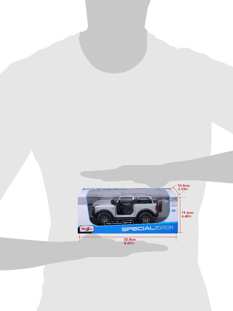Maisto 1/18 SE 2021 Bronco Badlands (w/o doors) - Cactus Gray – image 10