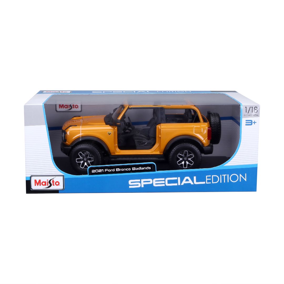 Maisto 1/18 SE 2021 Ford Bronco Badlands (w/o drs) (Orange) – image 3