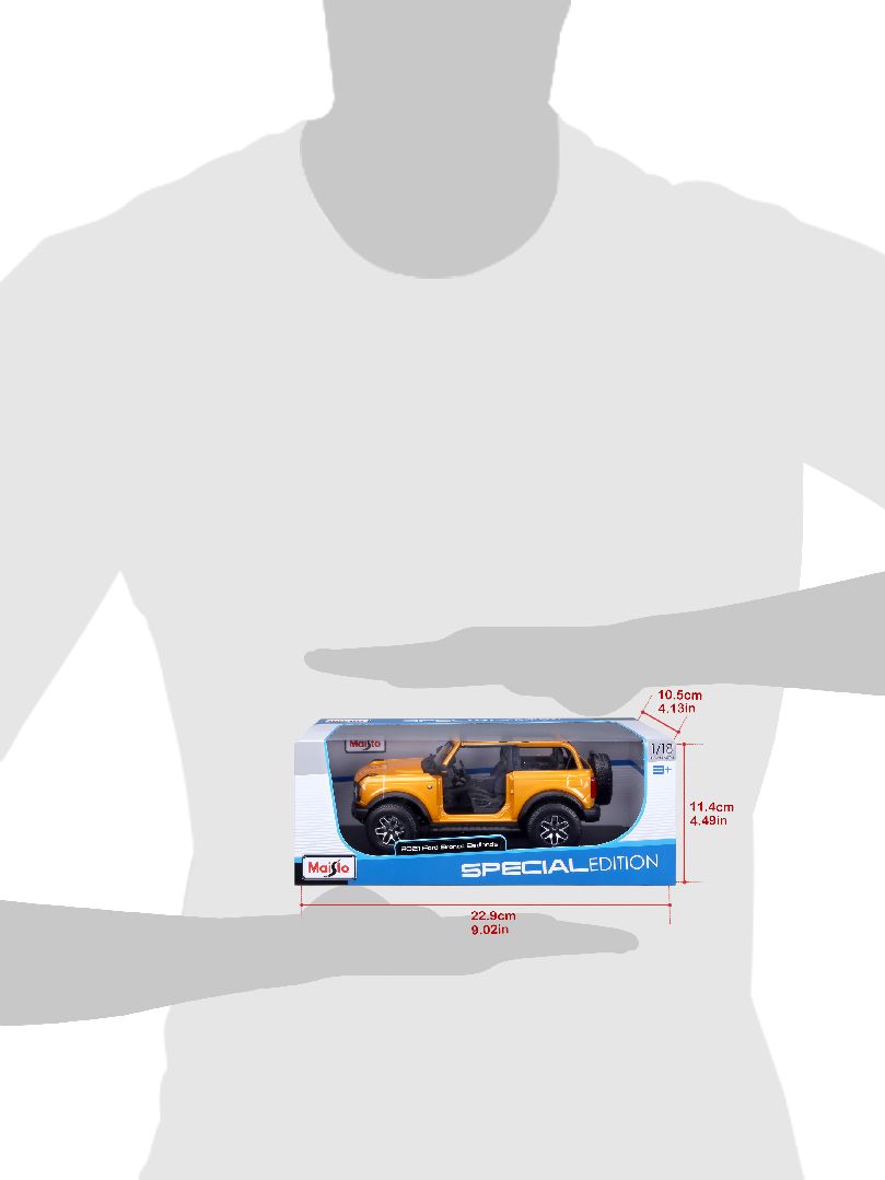 Maisto 1/18 SE 2021 Ford Bronco Badlands (w/o drs) (Orange) – image 13