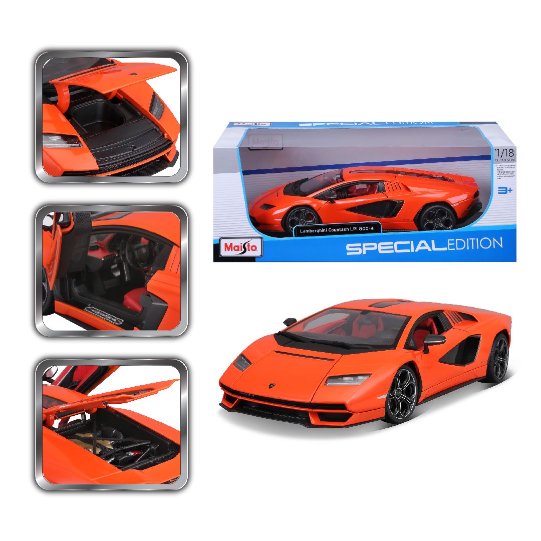 Maisto 1/18 SE 2022 Lamborghini Countach LPI 800-4 - Orange – image 3