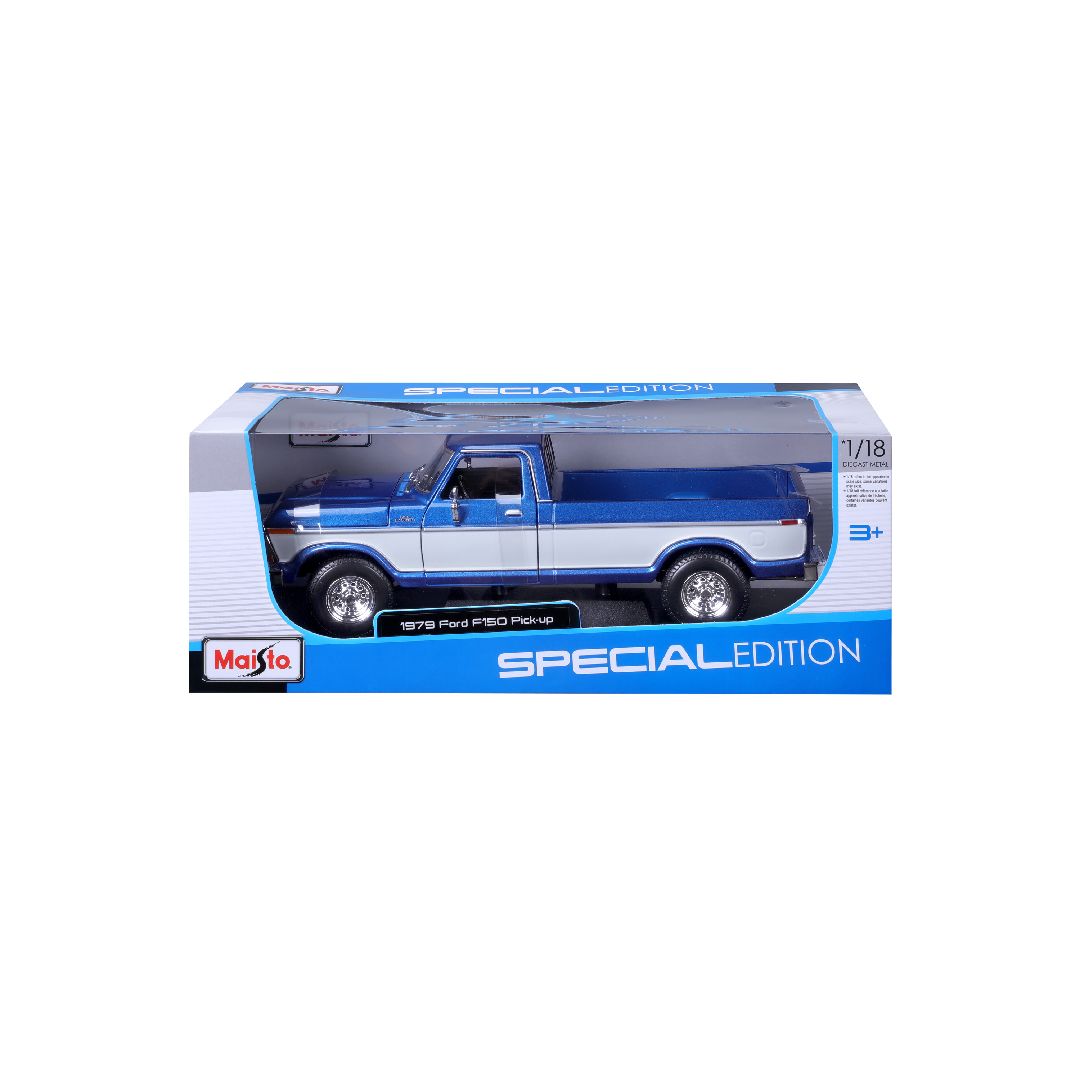 Maisto 1/18 SE 1979 Ford F1 Pick-up Truck  - Blue/White – image 11
