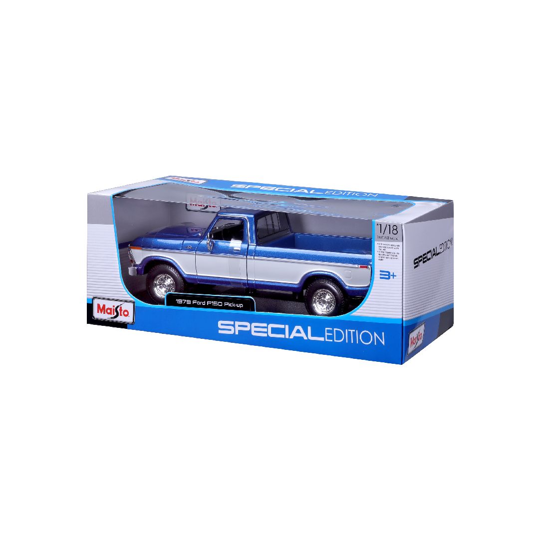 Maisto 1/18 SE 1979 Ford F1 Pick-up Truck  - Blue/White – image 12