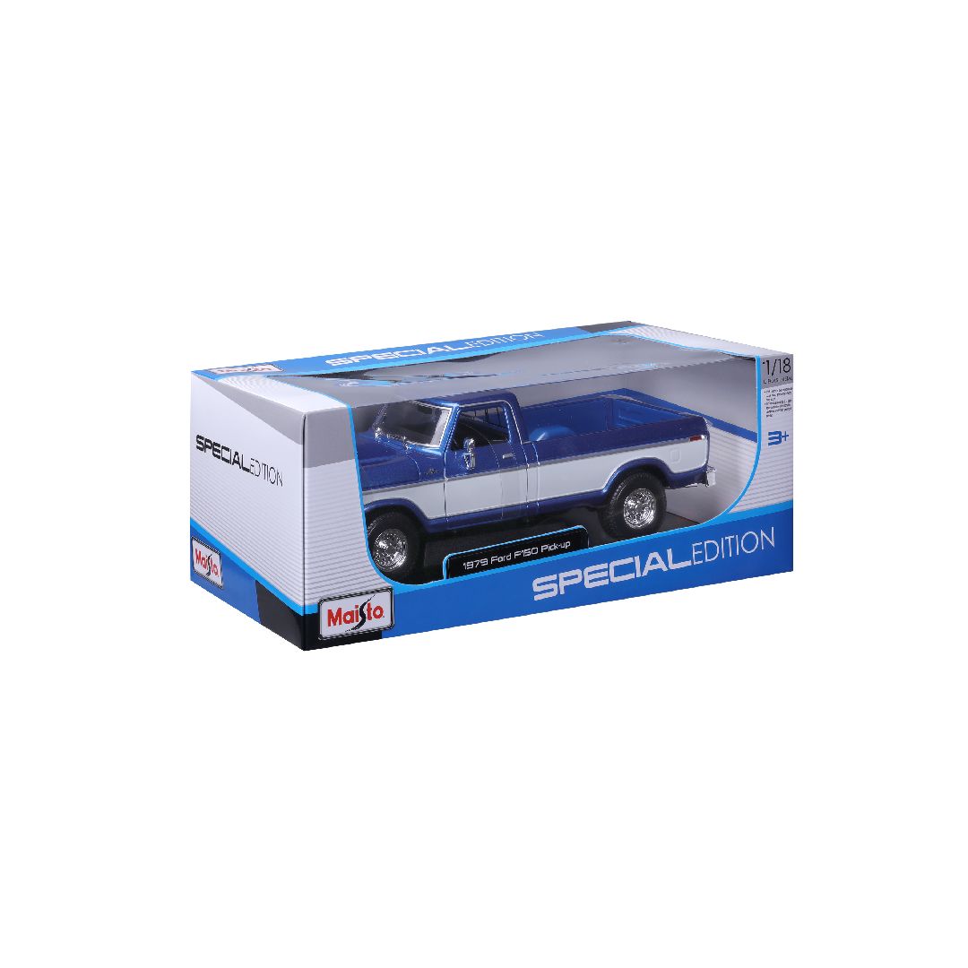 Maisto 1/18 SE 1979 Ford F1 Pick-up Truck  - Blue/White – image 13