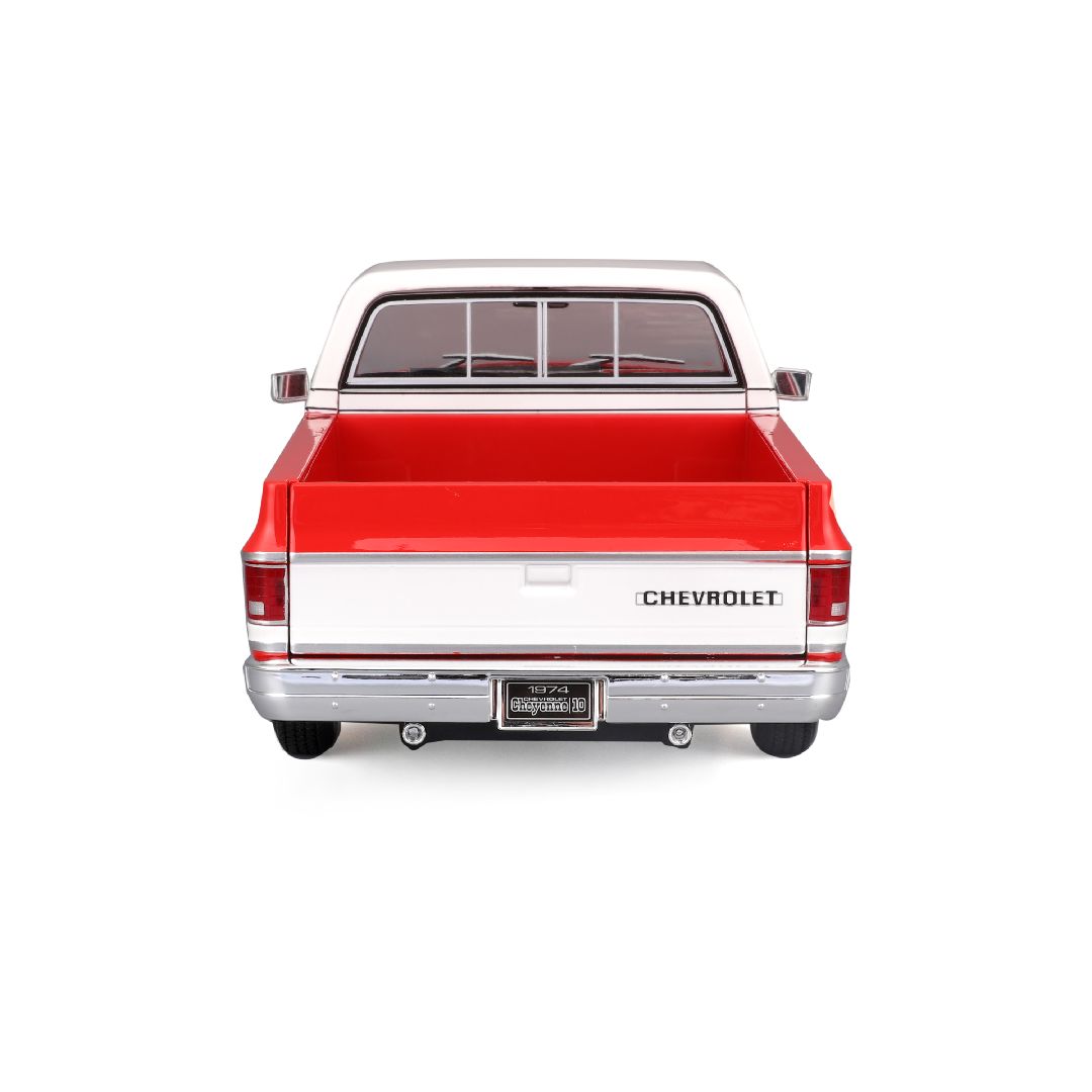 Maisto 1/18 SE 1974 Chevrolet C10 Cheyenne Super - Red/White – image 8