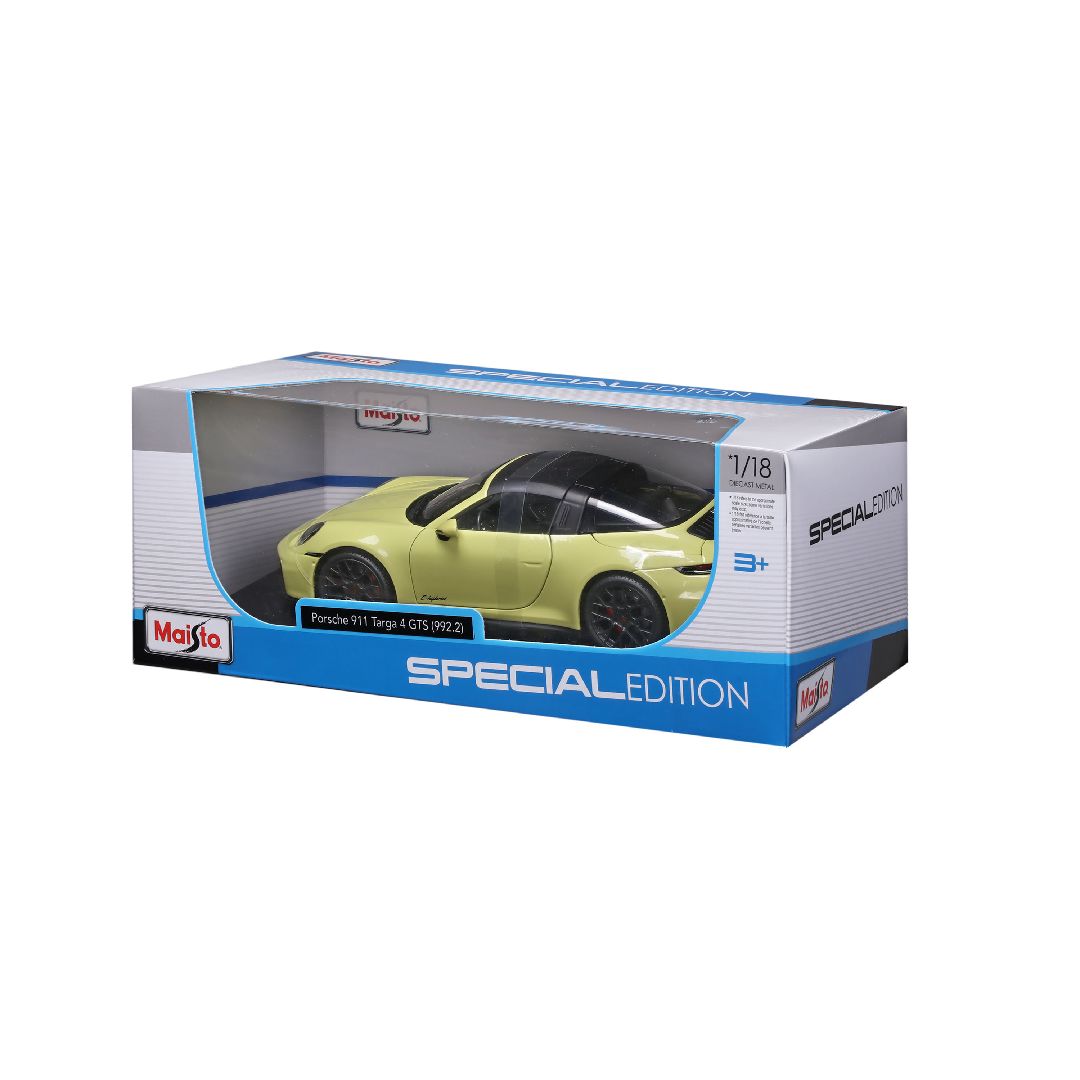 Maisto 1/18 SE 2025 Porsche 911 Targa 4 GTS - Yellow – image 8